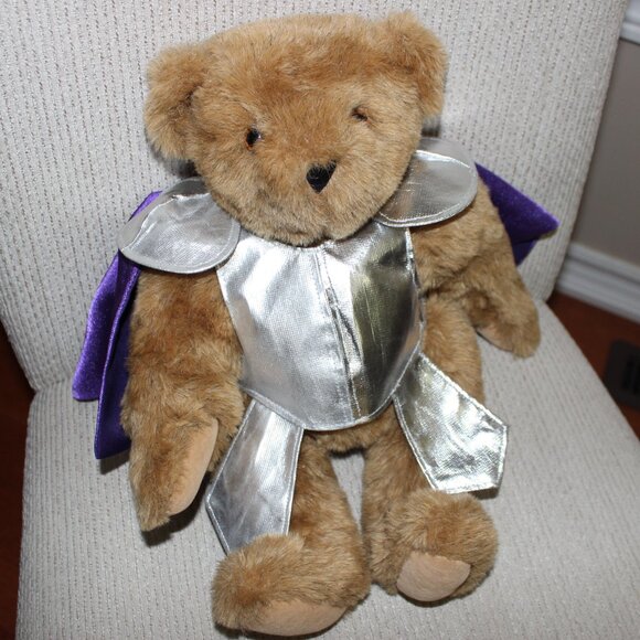 rare Vermont Teddy Bear Knight In Shining Armour With Vermont Eyes 5-way Jointed - Picture 16 of 16
